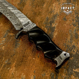 CUSTOM ART DAMASCUS BOWIE KNIFE BY IMPACT CUTLERY