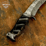 CUSTOM ART DAMASCUS BOWIE KNIFE BY IMPACT CUTLERY