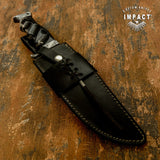 CUSTOM ART DAMASCUS BOWIE KNIFE BY IMPACT CUTLERY