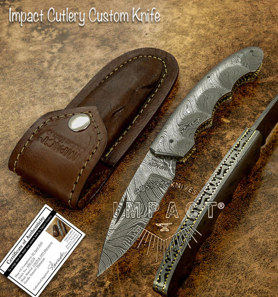 Arknife's Handmade Damascus buy steel Personalized Folding Knife, pocket knife ,fish knife , Valentine's day gift for him