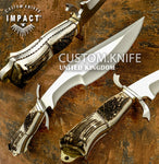 IMPACT CUTLERY FULL TANG STAG BOWIE KNIFE