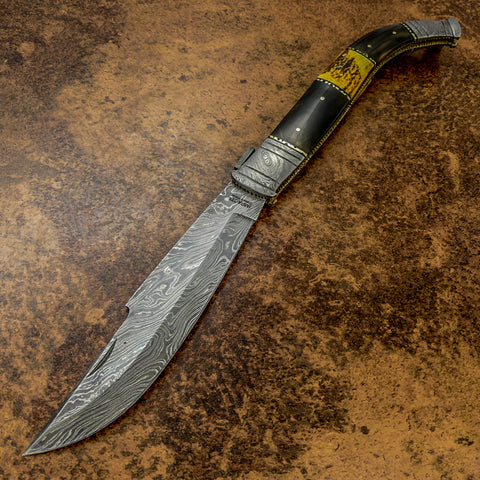 Buy UK Custom Damascus Knife, UK Folding Knife, UK Pocket Knife, UK Lock Back Knife