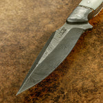 IMPACT CUTLERY RARE CUSTOM DAMASCUS SKINNING KNIFE
