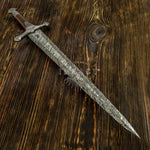 UK CUSTOM MEDIEVAL KNIGHT DAMASCUS SWORD